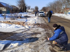 На улице Ленина села Ванновское ведутся работы 